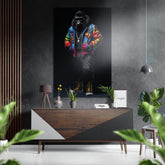Stylish Ape Brushed Aluminum Dibond Wall Art.